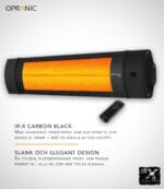 Opranic PRO V70 IR-X Carbon Black-värmare